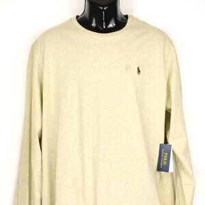 Polo Ralph Lauren Men's Size XL Tan Long Sleeve Crewneck Pullover NWT